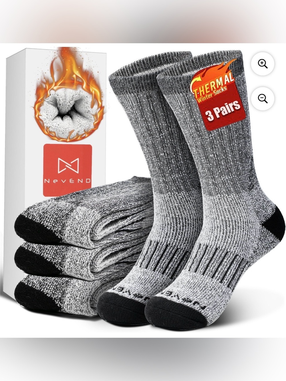 Merino Wool Thermal Hiking Work Socks for Men